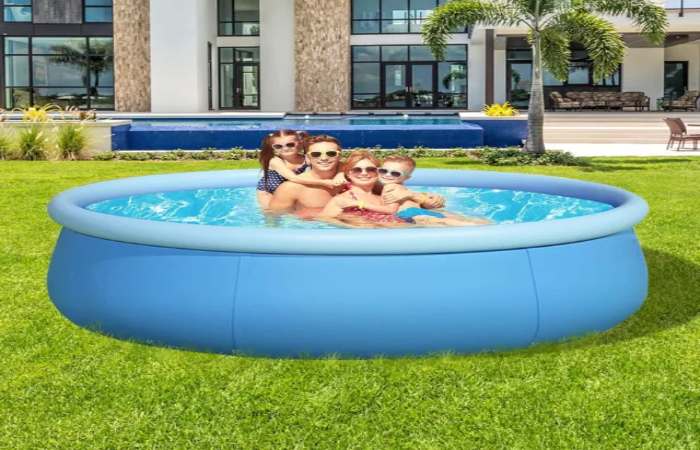 Bluescape Blue Mermaid 3-Ring Inflatable Swimming Pool for Kids, Round, Age 2 & up, Unisex.