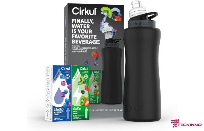 Cirkul 32oz Matte Black Stainless Steel Starter Kit