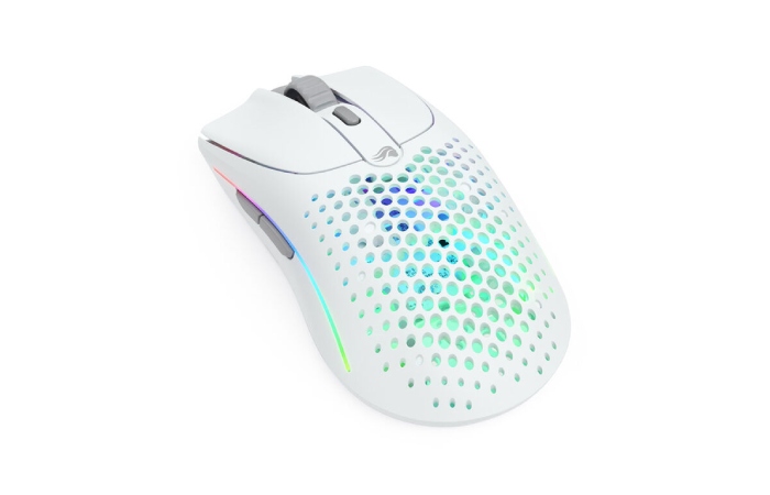 Glorious - Model O Minus Wireless Optical Honeycomb RGB Gaming Mouse - Matte White